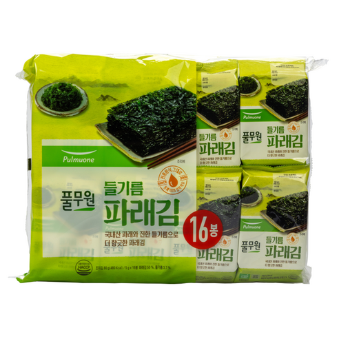 풀무원 들기름 파래김, 80g, 1개