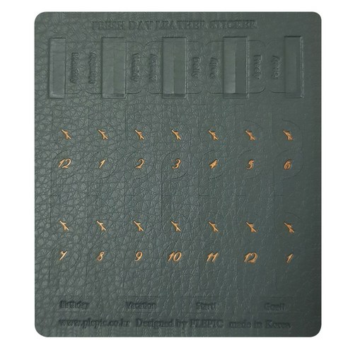 플레픽 프레쉬 데이 레더 인덱스 스티커 Cool Grey, 1개, 1개
