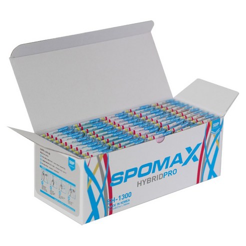 SPOMAX 하이브리드 프로 테니스 오버그립 5종 x 10p 세트, 블랙 + 민트 + 핑크 + 스카이블루 + 화이트, 50개