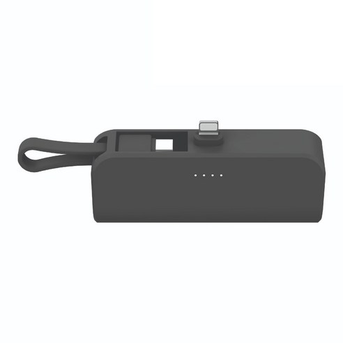 피에스글로벌 힙스터 5000mAh 도킹형 보조 배터리 애플8핀, MOPB-R5-CHL, 블랙