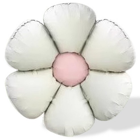 매트 데이지 꽃풍선 48cm, 화이트, 10개