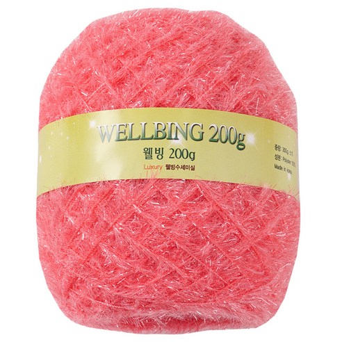 연일섬유 웰빙수세미 콘사 뜨개실 200g, 43자몽핑크, 1개