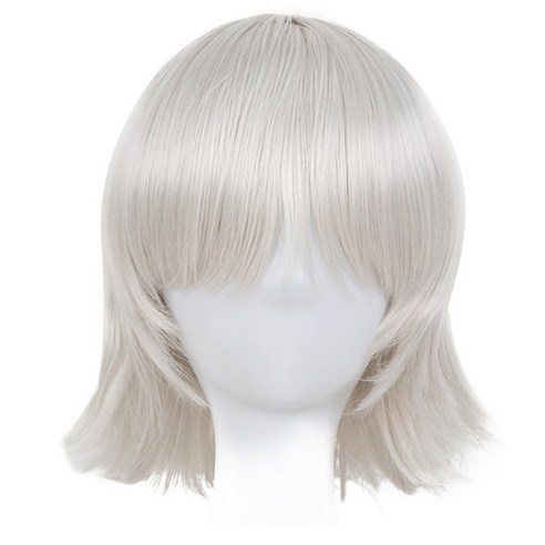 데이소이 숏기장 염색 가발, 실버, 1개