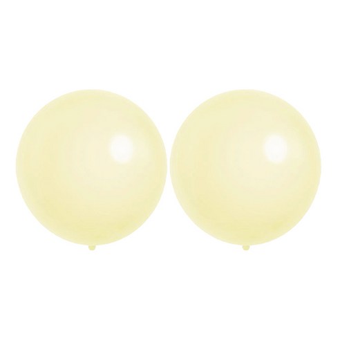 윰스 대형 라운드 마카롱 풍선 90cm, 옐로우, 2개