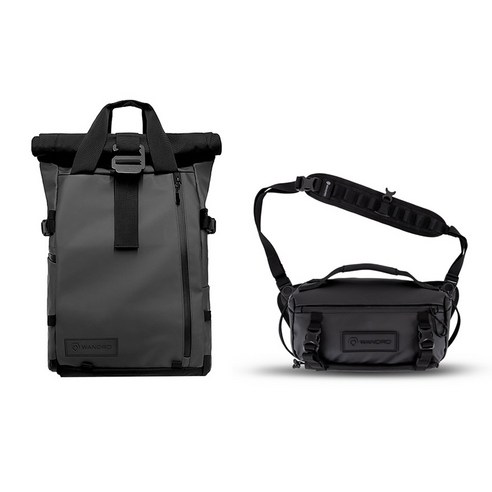 원더드 All-New PRVKE 백팩 21L + ROGUE 슬링백 6L 세트, 블랙, 1개