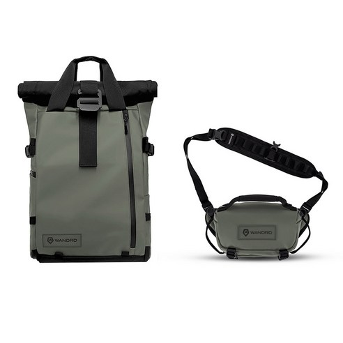 원더드 All-New PRVKE 백팩 31L + ROGUE 슬링백 3L 세트, 그린, 1개
