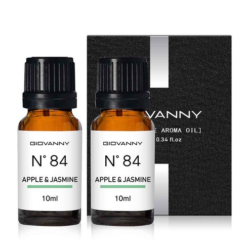 지오바니 차량용 디퓨저 10ml 리필, 애플앤자스민, 2개