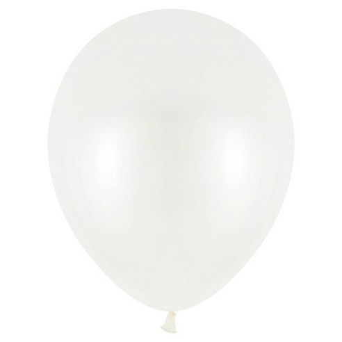 파티팡 라운드 펄 풍선 13cm 100p, 화이트, 1개