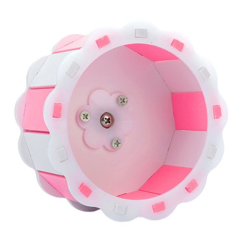 요런개 소동물 컬러 해바라기 쳇바퀴 18cm, 핑크, 1개