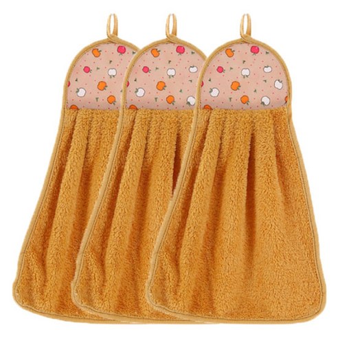 소니오 컬러 애플 소프트 핸드타월 26 x 42 cm, 04 카라멜, 3개