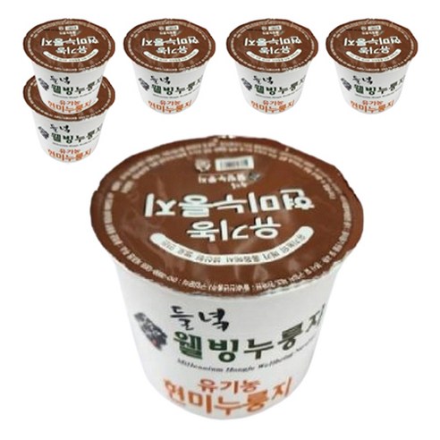 들녘 웰빙 현미 컵 누룽지 60g x 6p + 나무숫가락 세트, 360g, 1세트