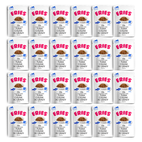에리에스 고양이 주식 파우치 습식사료, 참치, 85g, 24개