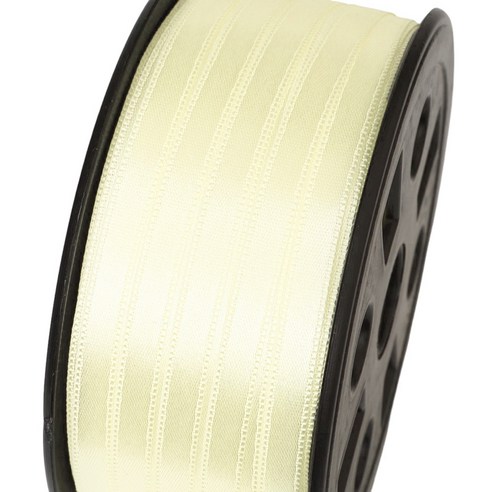 포장넷 공단기본 선물포장 리본끈 6mm, 02 백아이보리, 1개, 90m