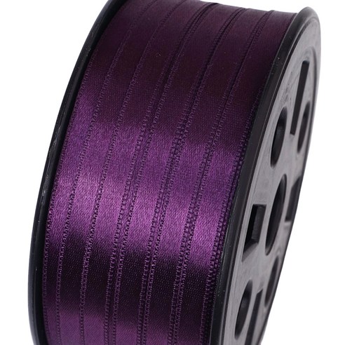 포장넷 공단기본 선물포장 리본끈 6mm, 32 진보라, 1개, 90m