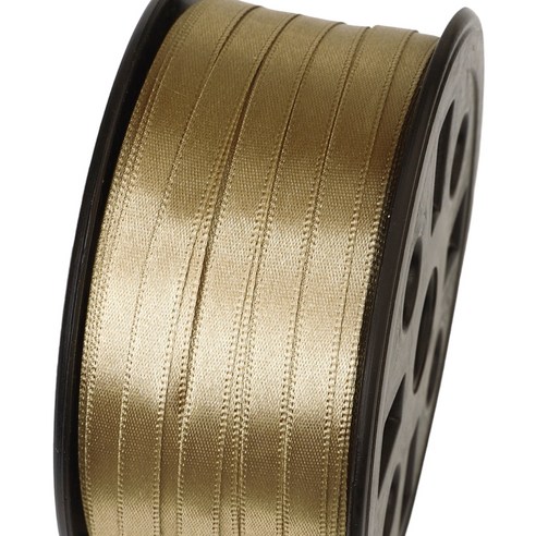포장넷 공단기본 선물포장 리본끈 6mm, 07 진베이지, 1개, 90m