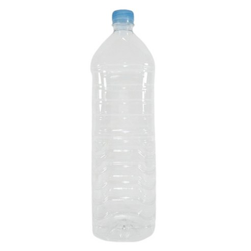 생수 용기 사각 페트병 + 파랑 캡 30cm, 2L, 20개
