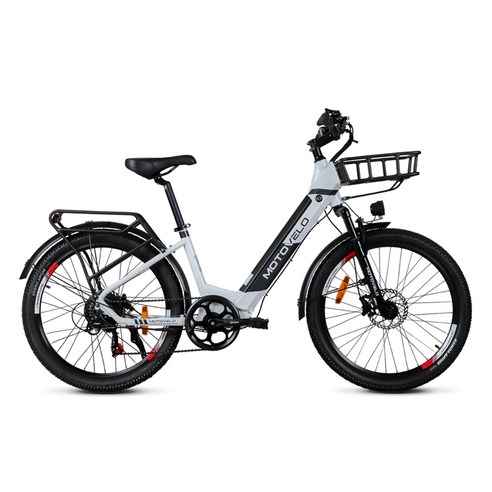 모토벨로 KG7 PAS 350W 36V 15Ah 전기자전거 고객직접설치, 화이트, 알루미늄