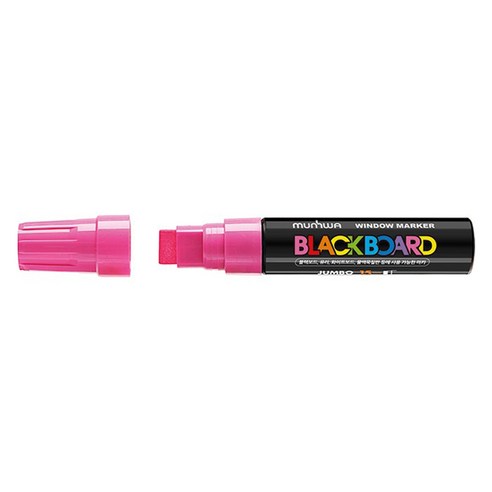 문화연필 점보 블랙보드마카 15mm, 핑크, 1개