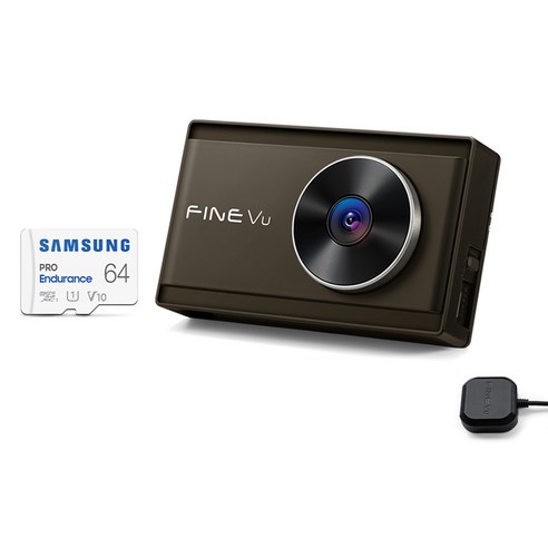 파인뷰 와이파이 전후방 QHD/FHD 2채널 블랙박스 X3300 NEW, GPS안테나 + 와이파이동글, 64GB