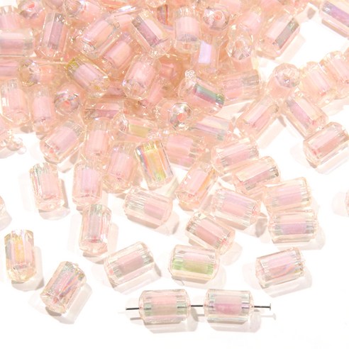 알로데 컬러 고드름 시럽 구슬 DIY 비즈 12 x 7 mm 50p, C03 핑크, 4개