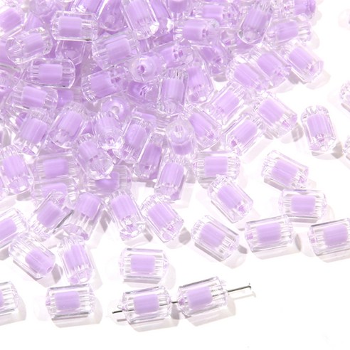 알로데 컬러 고드름 시럽 구슬 DIY 비즈 12 x 7 mm 50p, A05 퍼플, 4개