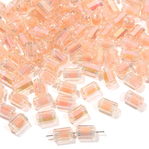 알로데 컬러 고드름 시럽 구슬 DIY 비즈 12 x 7 mm 50p, C06 오렌지, 4개