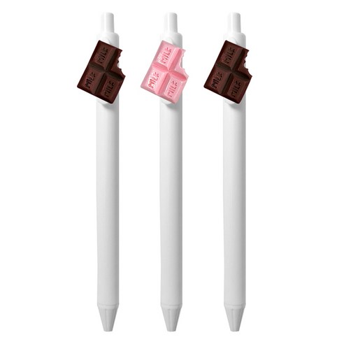 큐티 파츠 초콜릿 젤펜 0.5mm, 랜덤발송, 3개