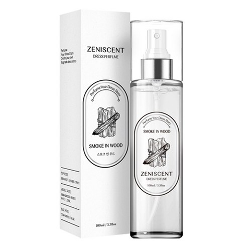 제니센트 섬유탈취제 드레스퍼퓸 본품, 100ml, 스모크 인 우드, 1개