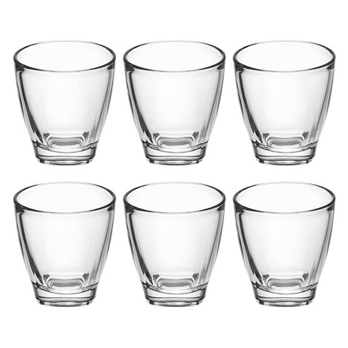 오션글라스 카페프리미오 모더노잔 280ml, 투명, 6개