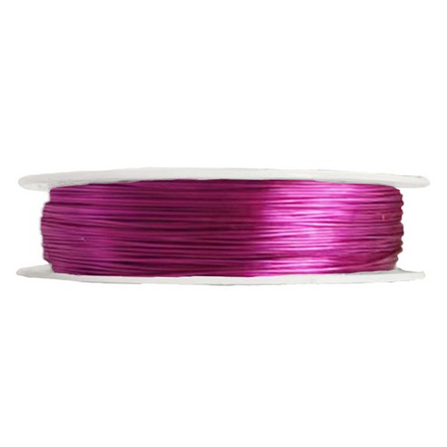 데이소이 컬러풀 공예 철사 0.4mm x 50m, 핑크, 1개