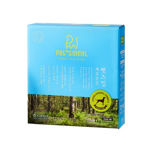 한삼인 전연령용 펫츠밀 체중건강 강아지 소프트사료, 곤충, 1kg, 1개