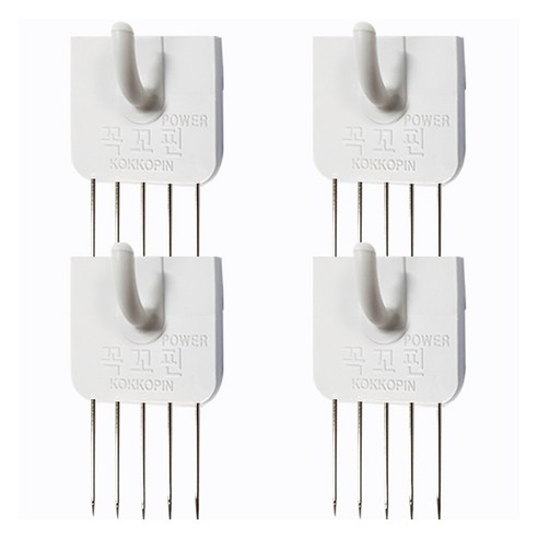 꼭꼬핀 국내 제조 파워 U자형, 화이트, 4개