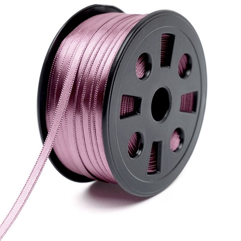 뭉구 프리미엄 유광 단면 공단 리본 5mm, 34 팥색, 90m, 1개