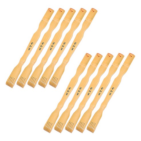 ABM 대나무 효자손, 혼합색상, 10개