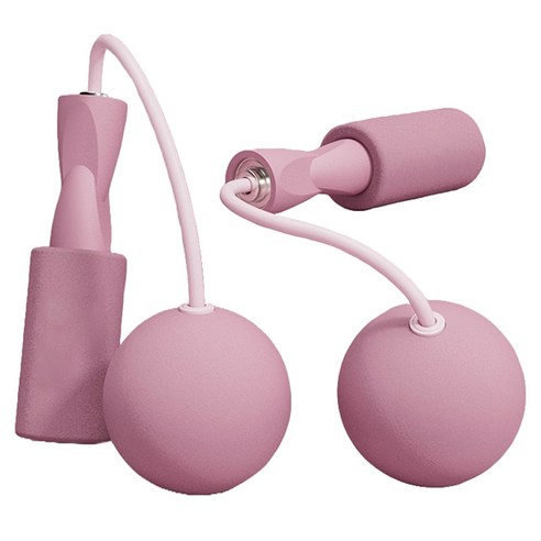 째째마켓 홈트 유산소 실내 무선줄넘기 빅볼 YTR-2 2p 세트, 핑크, 1세트