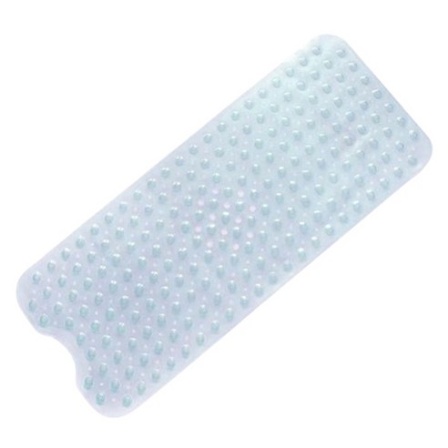 블럭마트 심플 욕실 미끄럼방지 매트 100 x 40 cm, 투명블루, 1개