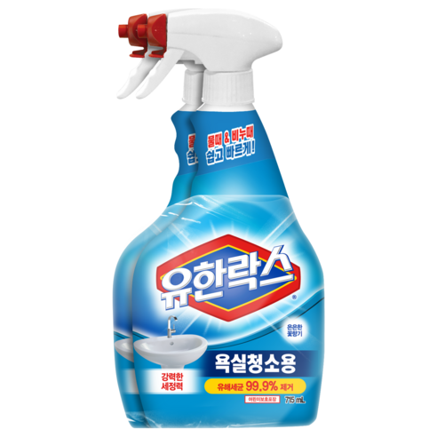 유한락스 멀티액션 욕실청소용 세정제, 715ml, 2개