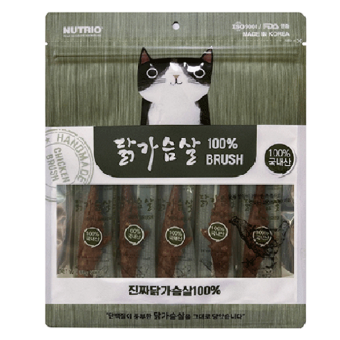뉴트리오 고양이 순살 가슴살 브러쉬 5p, 닭고기맛, 35g, 1개
