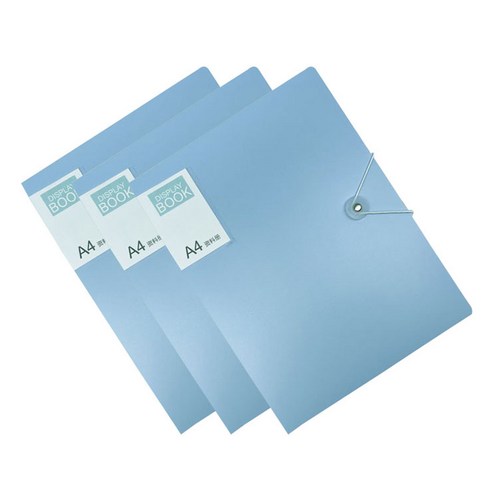 알로데 아카이브 테스트 A4 파일 60p 단추형 TYPE01, 블루, 3개