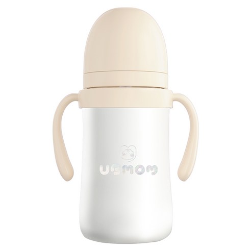 유비맘 유아용 시그니처 보온보냉 스테인리스 빨대컵 220ml, 1개, 요거트(베이지)