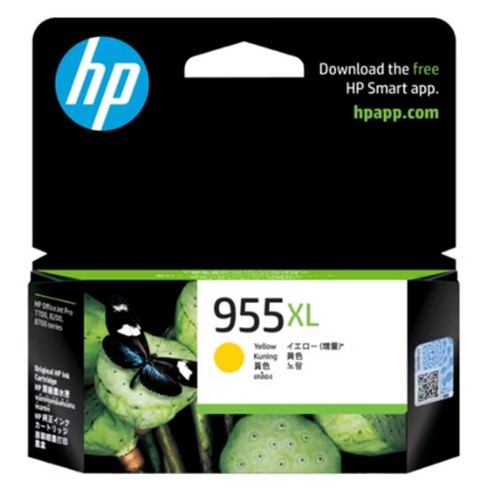 HP NO 955XL 잉크 L0S69AA, 노랑, 1, 1개