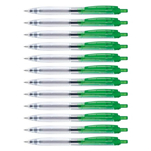 모나미 FX ZETA 볼펜 0.5mm, G 08 Green, 12개입