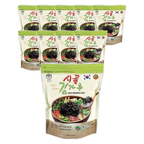 시골 김가루, 70g, 10개