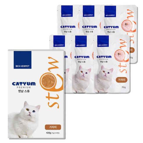 베러펫 캣냠 고양이 스튜 소프트 스프 습식사료 가자미, 70g, 6개, 생선