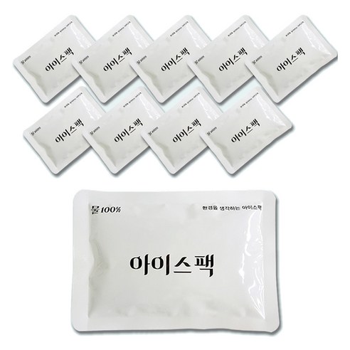 아이엔피 물100% 화이트 아이스팩 16 x 24 cm, 1개입, 10개