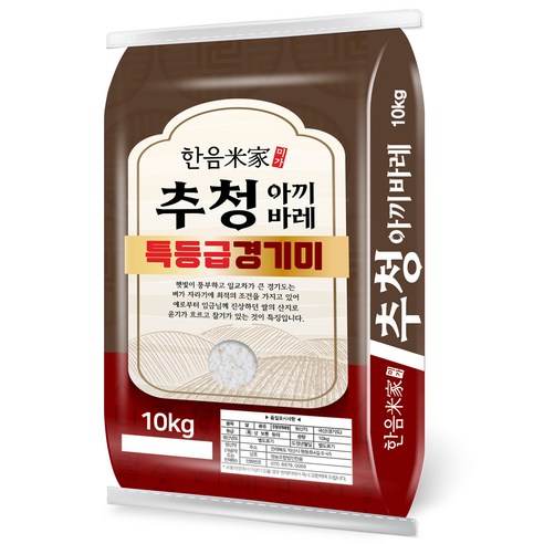 한음미가 추청 아끼바레 경기미 특등급, 10kg, 1개 백미