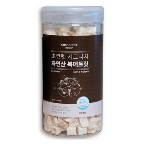 초코펫하우스 반려동물 시그니처 동결건조 간식, 북어, 80g, 1개