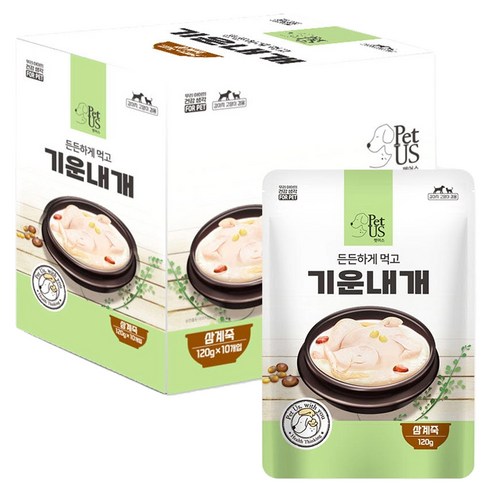 펫어스 반려동물 기운내개 삼계죽 10p, 닭, 1.2kg, 1개