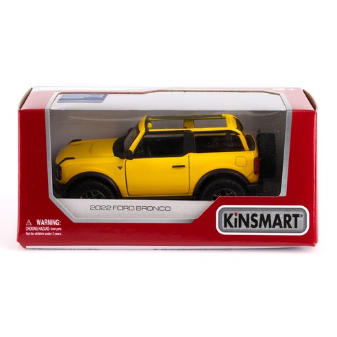 킨스마트 2022 포드 브롱코 Open Top KT5438WA, YELLOW, 1개