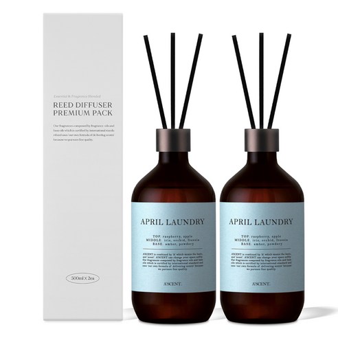 에이센트 네이처 디퓨저, 에이프릴런더리, 500ml, 2개